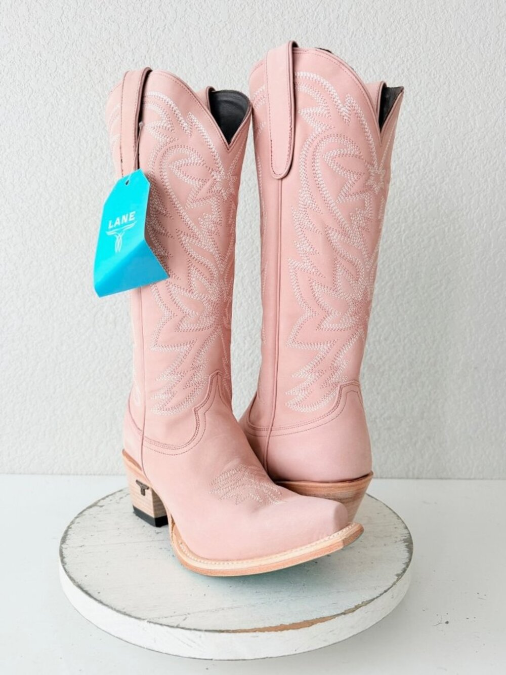 Lane SMOKESHOW Pink Cowboy Boots Western Cowgirl Mid Calf Tall Womens Size 8.5